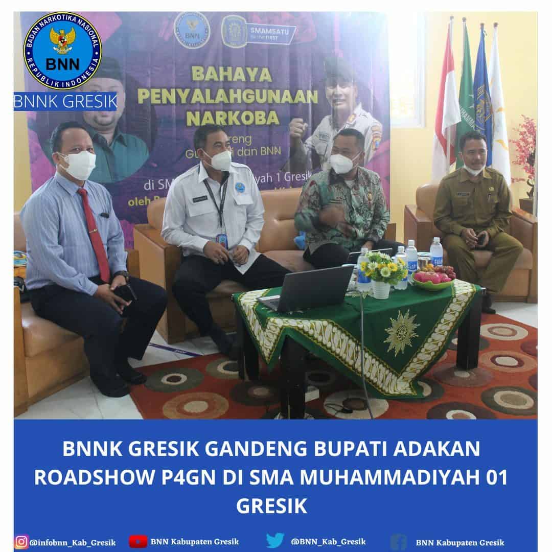 BNNK GRESIK GANDENG BUPATI ADAKAN ROADSHOW P4GN DI SMA MUHAMMDIYAH 01 GRESIK BNNK GRESIK GANDENG BUPATI ADAKAN ROADSHOW P4GN DI SMA MUHAMMDIYAH 01 GRESIK